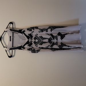 White Black Sequin Racerback Dress